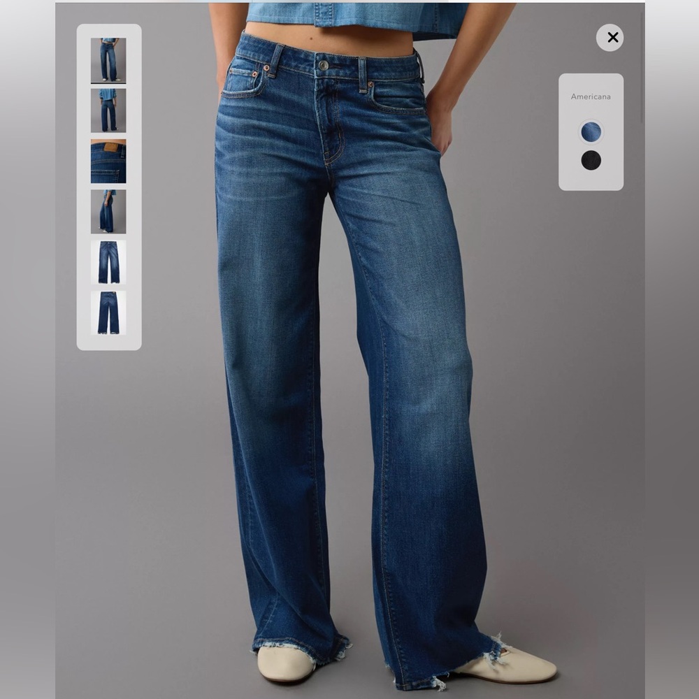 American Eagle low rise baggy wide leg jean❤️❤️❤️❤️
